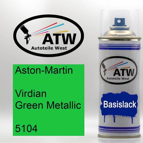 Aston-Martin, Virdian Green Metallic, 5104: 400ml Sprühdose, von ATW Autoteile West.